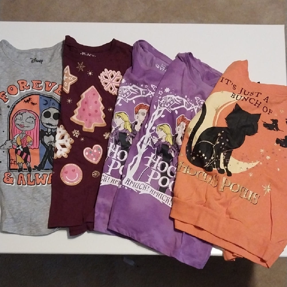 Disney Kids' Short Sleeve Graphic Tees - Purple, Orange, Gray, Maroon